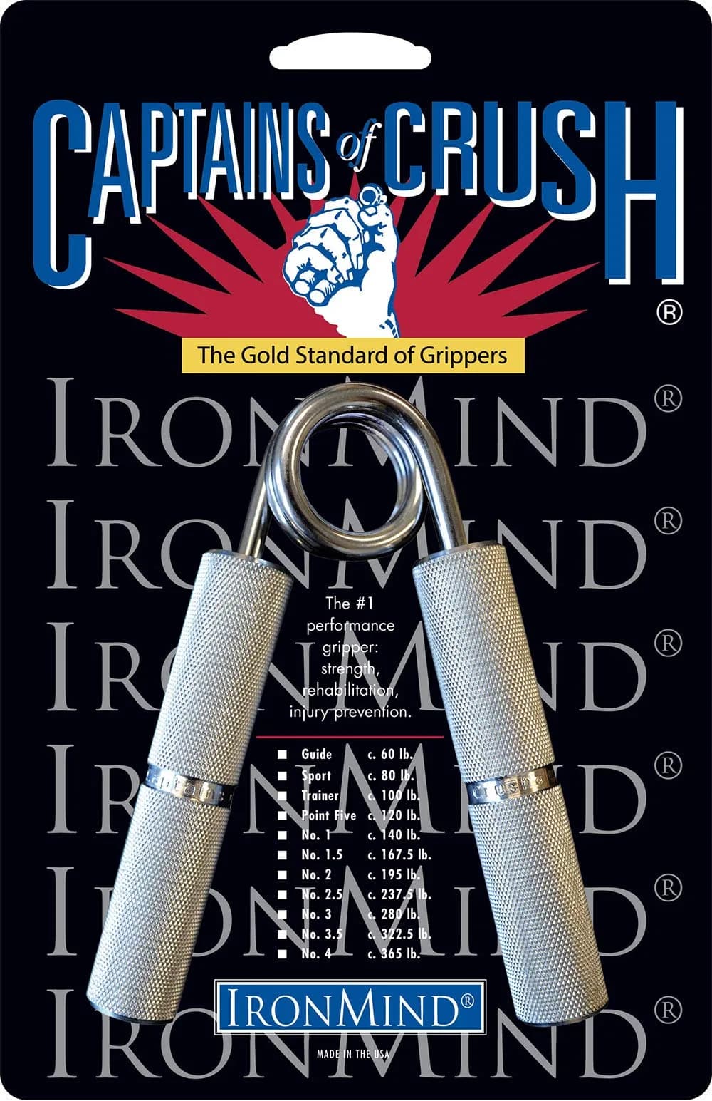 IronMind Captains of Crush Hand Gripper No. 2.5 (237.5 lb) | Premium USA Grip Strength Tool