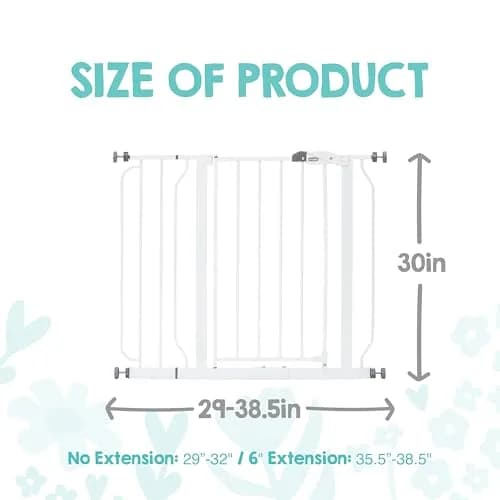 Regalo Safety 29"-38.5" Easy Step Baby Gate | Extra Wide Door & Stair Protection thumbnail 2