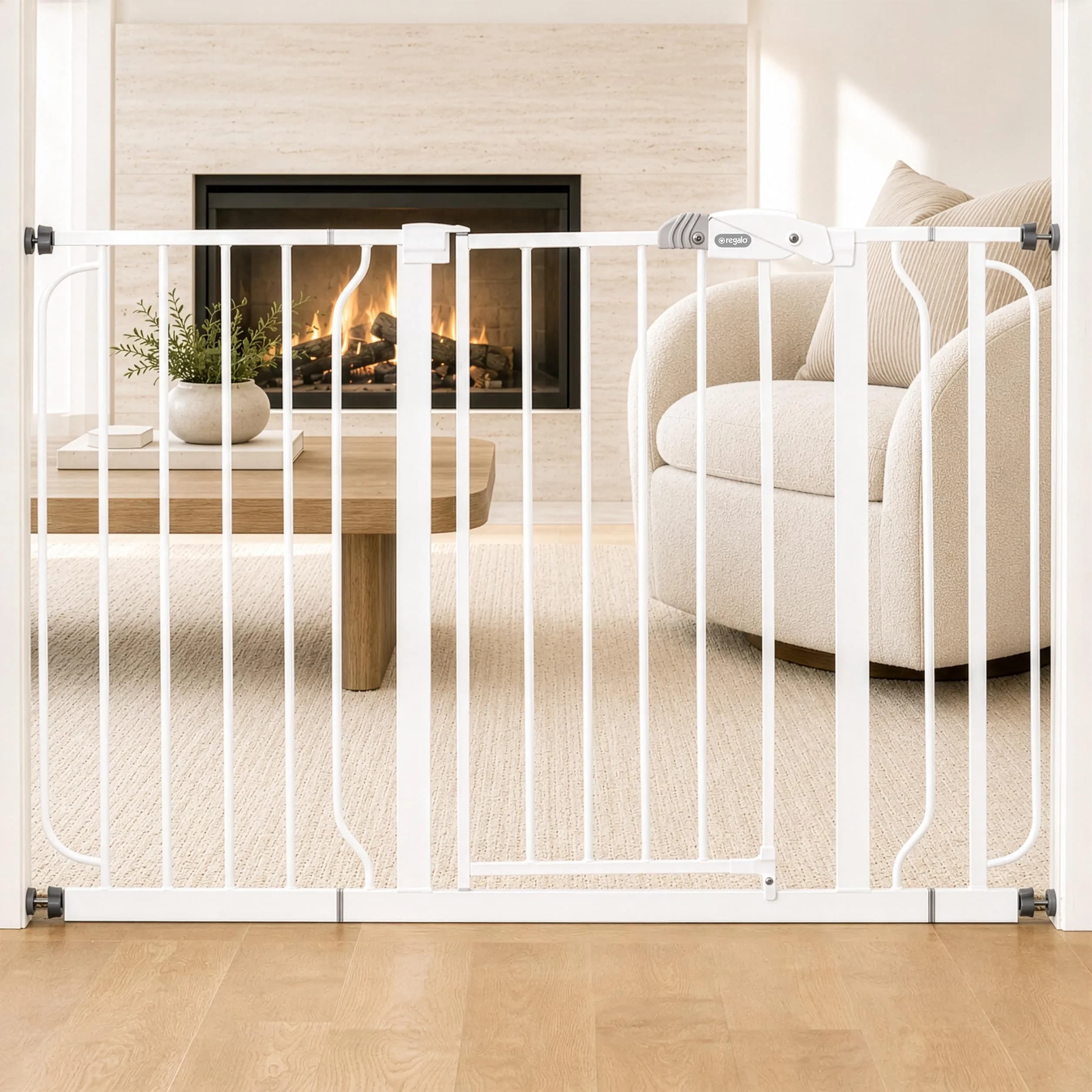 Regalo Safety 29"-49" Extra Wide Baby Gate for Doorways & Stairs | Adjustable & Secure