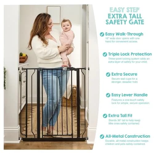 Regalo Safety 36" Extra Tall Baby Gate for Doorways & Stairs | Child & Pet Safety, Easy Setup thumbnail 4