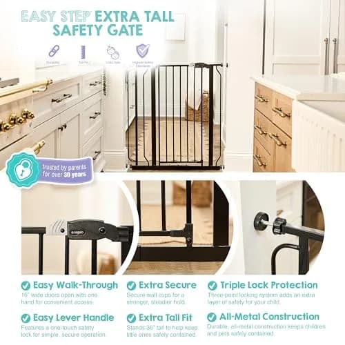 Regalo Safety 36" Extra Tall Baby Gate for Doorways & Stairs | Child & Pet Safety, Easy Setup thumbnail 3