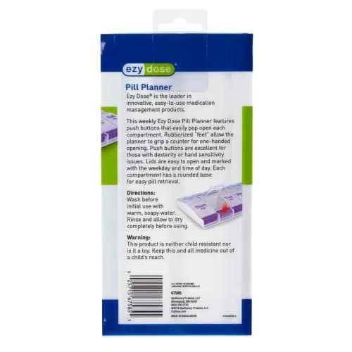 Ezy Dose Weekly AM/PM Pill Organizer X-Large Case Blue/Purple | Arthritis Foundation Ease-of-Use Commendation thumbnail 6