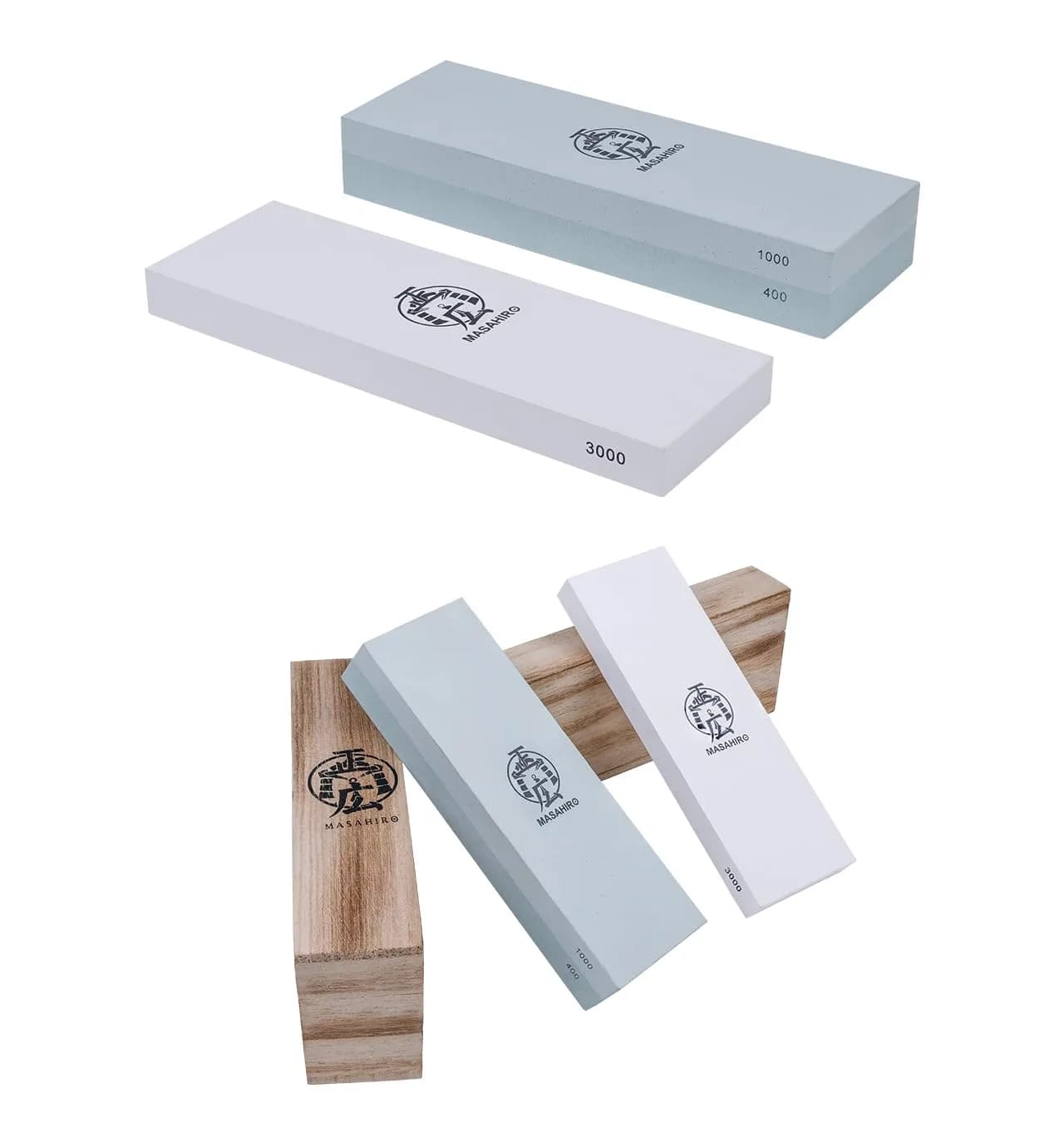 HMS 400/1000 Grit Dual-Sided Whetstone, 7-Inch Sharpening Stone | Coarse to Fine Edge Restoration — Combo