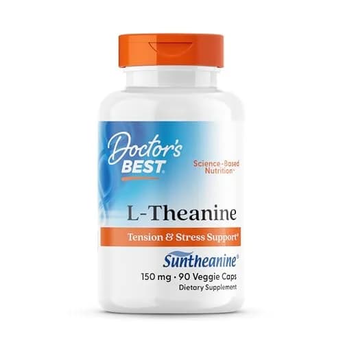 Doctor's Best L-Theanine Suntheanine 150 mg 90 Count Veggie Capsules | Stress Reduction & Focus Support thumbnail 1