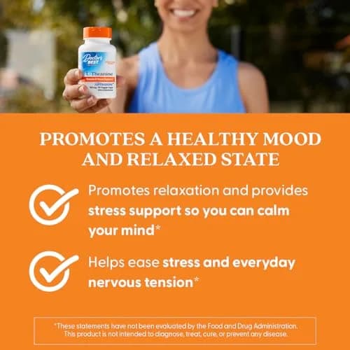 Doctor's Best L-Theanine Suntheanine 150 mg 90 Count Veggie Capsules | Stress Reduction & Focus Support thumbnail 3