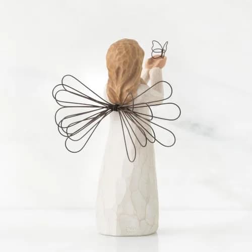 Willow Tree Angel of Freedom Sculpted Hand-Painted Figurine 5x5 in Natural, Inspirational, Hand-Carved thumbnail 4