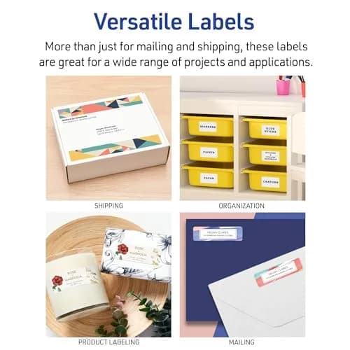 Avery Easy Peel Printable Address Labels 1" x 2-5/8" White 7,500 Labels | Sure Feed Technology for Laser Printers thumbnail 6