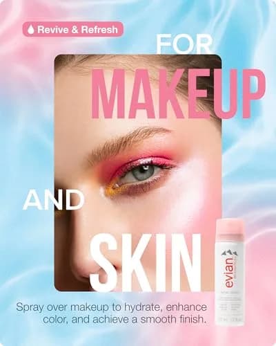 BRUMISATEUR Evian Facial Spray 100ml (3.4 Fl Oz) | Hydrating Mineral Water Mist for Face & Skin thumbnail 5
