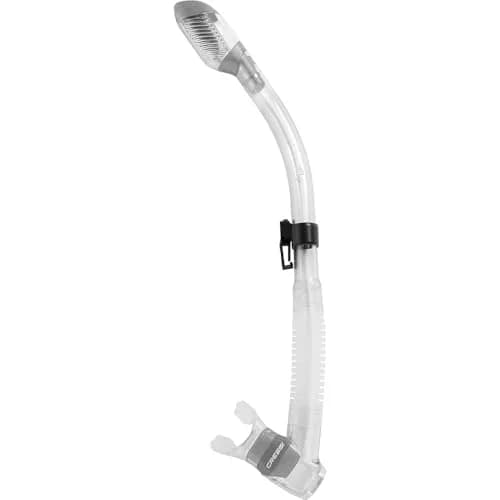 CRESSI Supernova Dry Snorkel Clear/Grey | Wide Elliptical Bore for Easy Breathing thumbnail 1
