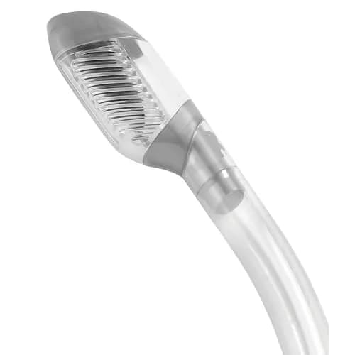 CRESSI Supernova Dry Snorkel Clear/Grey | Wide Elliptical Bore for Easy Breathing thumbnail 2