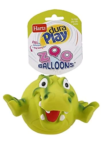 Hartz Dura Play ZooBalloons Dog Toy, 1 Count (Pack of 1), All Breed Sizes | Durable Latex & Foam thumbnail 1