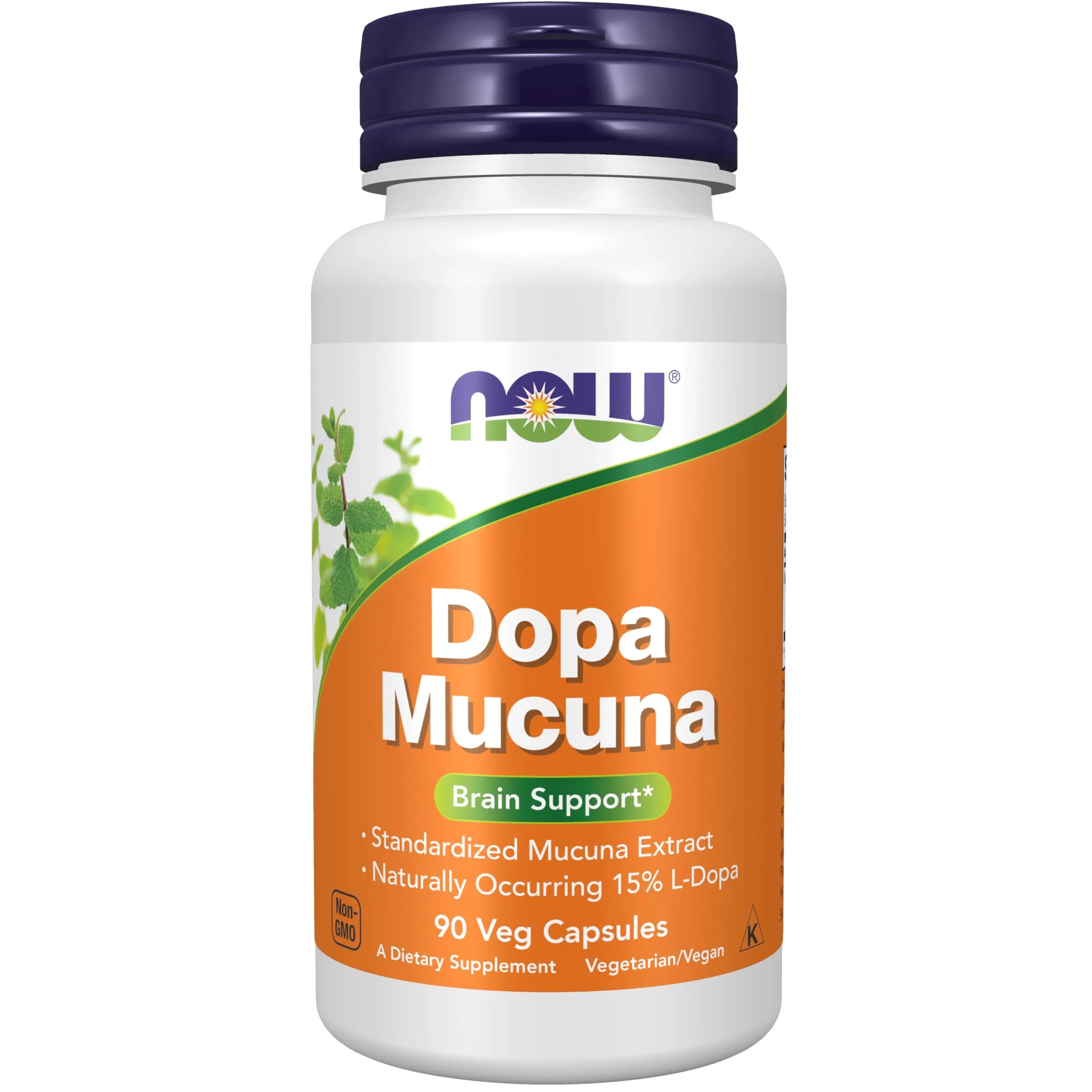 NOW DOPA Mucuna 90 Veg Caps | Standardized 15% L-Dopa for Dopamine Support