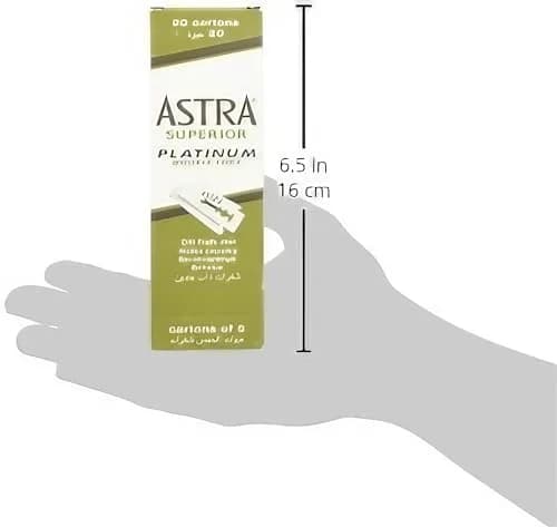 ASTRA Platinum Double Edge Safety Razor Blades,100 Blades (20 x 5) | Long-lasting, smooth shave for men thumbnail 4