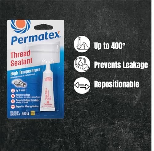 Permatex Thread Sealant with PTFE 1 oz. (Pack of 12) | Seals & Resists Pressure in Air, Oil, Diesel Fuel & Hydraulic Systems thumbnail 2