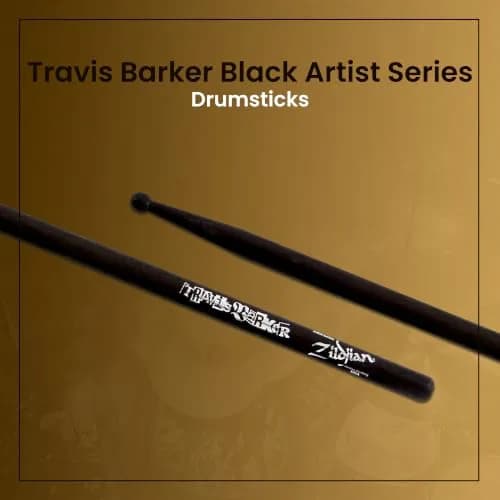 Zildjian Travis Barker Black Artist Series Drumsticks 41.6 cm (16.38 in) | Designed for Aggressive Playing thumbnail 2
