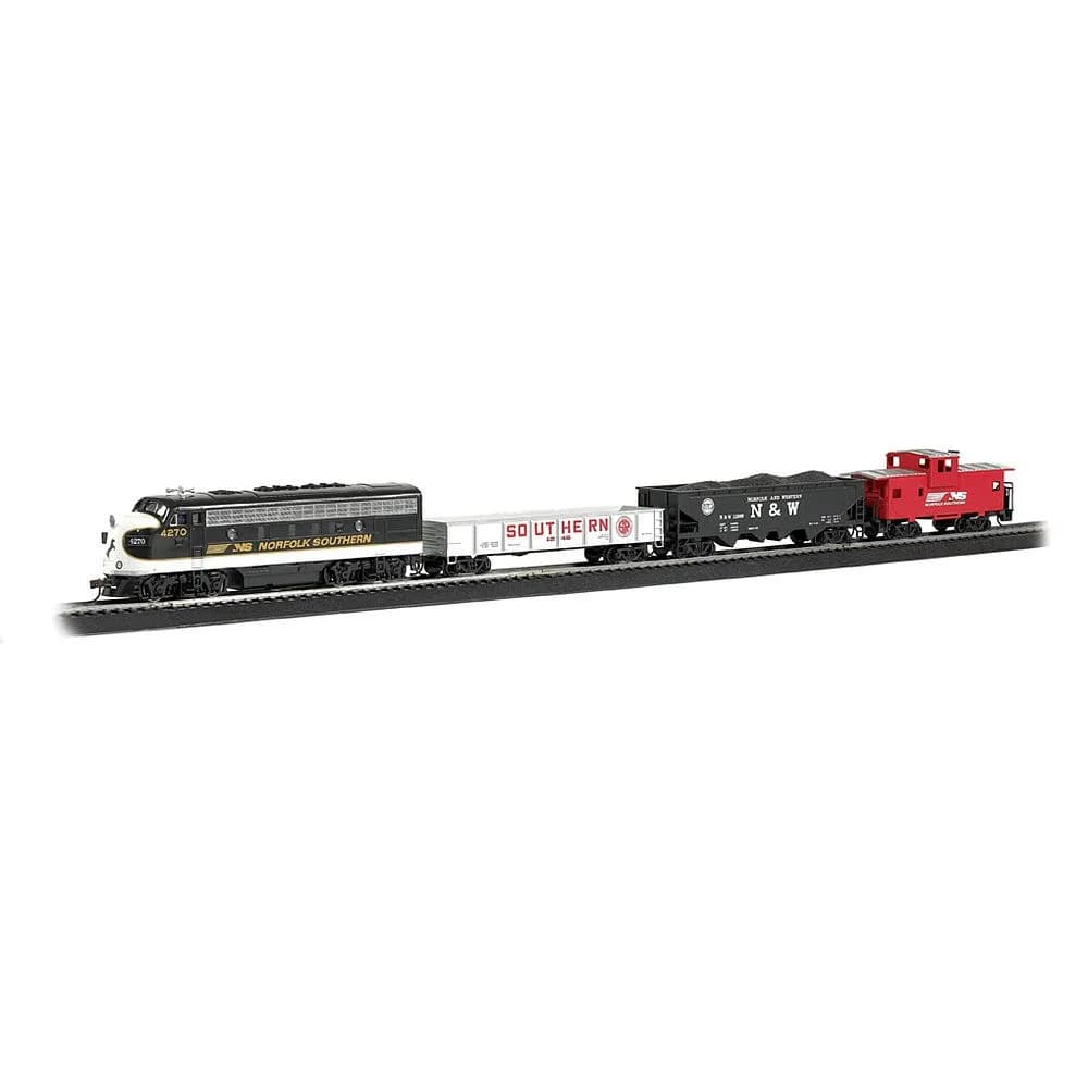 Bachmann Thoroughbred HO Scale Toy Vehicle Set | Ready To Run Electric Train with Freight Cars — Red
