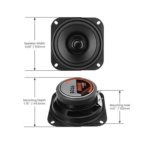 BOSS Audio Systems BRS40 4 Inch Car Door Speaker, 50 Watts Max (10.3 cm) thumbnail 5