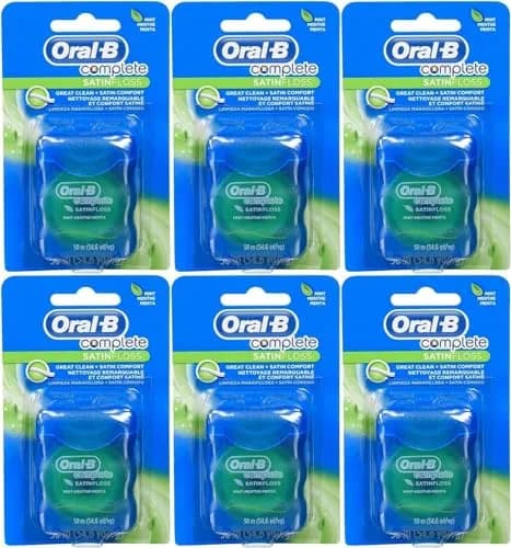 Oral-B Satin Mint Dental Floss 54 Yards | Satin Ribbon Texture for Comfortable Flossing thumbnail 1