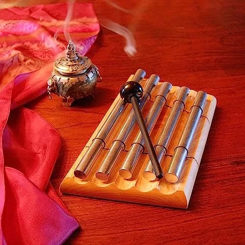 Woodstock Chimes Zenergy Quintet Hand Bell Chime 21.59 cm (8.5 Inch) | Tuned Meditation & Yoga Instrument thumbnail 2