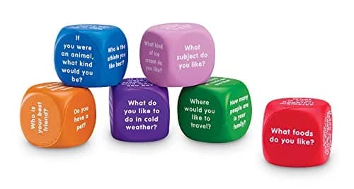 Learning Resources Conversation Cubes -Ages 6+, Foam Cubes for Social Emotional Learning, School Counselor Supplies, Speech Therapy Toys, Ice Breaker Cubes, Teacher Must Haves, 6 Pieces thumbnail 5