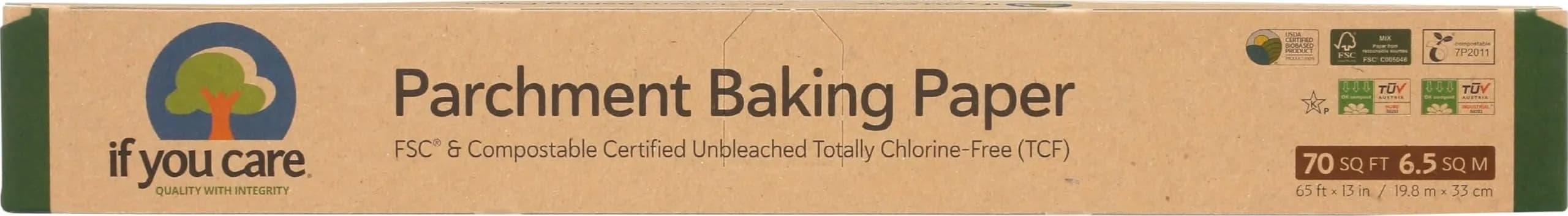 If You Care Parchment Paper Roll 70 Sq Ft | Unbleached, Chlorine-Free, Silicone-Coated - main product image