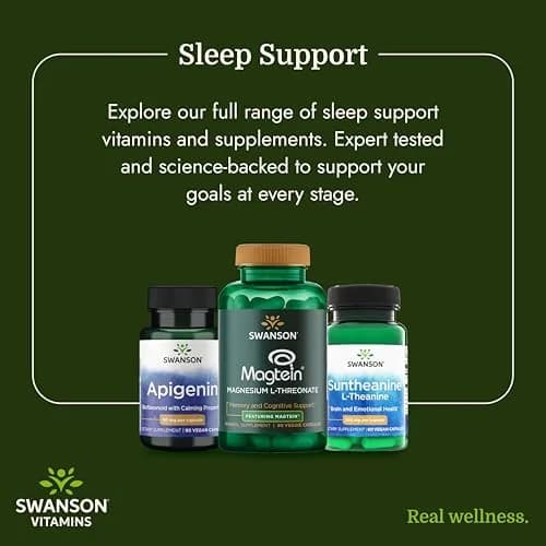 Swanson Apigenin Sleep & Relaxation Supplement 50 mg (90 Capsules) | Natural Support for Stress Response & Cellular Health thumbnail 6