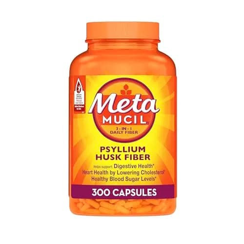 Metamucil Psyllium Husk Fiber Capsules 300 Count | Supports Digestive Health, Heart Health, and Healthy Blood Sugar Levels thumbnail 1