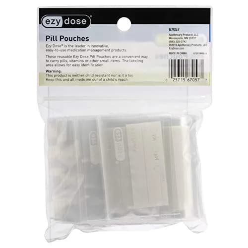 EZY DOSE Disposable Pill Pouches 100 Count (Pack of 1) | Zippered Seal Baggies for Travel & Daily Use thumbnail 4