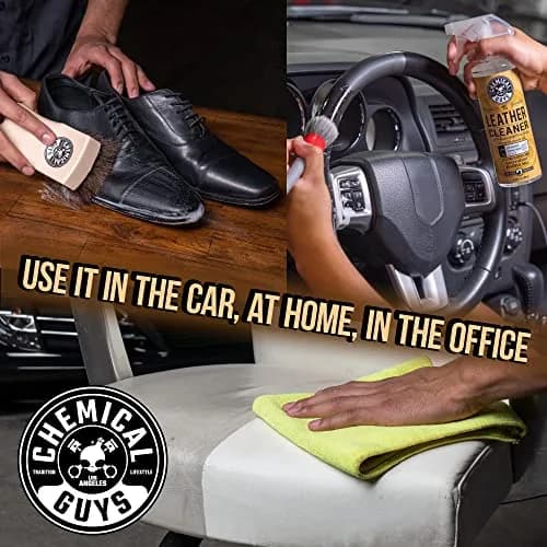 Chemical Guys Leather Cleaner & Conditioner Kit 2 x 16 oz (473 ml x 2) | pH-Balanced Formula for Cars & Home thumbnail 4