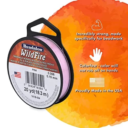Beadalon Wildfire Beading Thread Green 0.008" (125 yd / 114 m) | 10 lb Break Strength Nylon Cord thumbnail 2