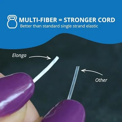 Beadalon Elonga Elastic String White 0.7 mm (5 m / 16.4 ft) | Secure Knot Grip for Jewelry Making thumbnail 2