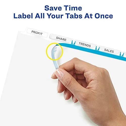 Avery Index Maker Clear Label Dividers, 5-Tab, Extra Wide, 1 Set | Organize Reports & Presentations thumbnail 5
