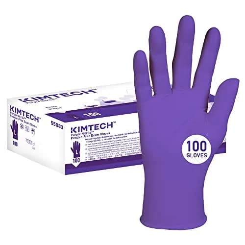 KIMTECH Purple Nitrile Exam Gloves Large 100 Count (9.5" Length, 5.9 Mil) | Superior Quality AQL 1.0 thumbnail 1