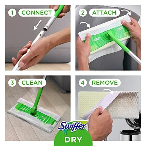 Swiffer Sweeper Dry Sweeping Pad Refills with Febreze Lavender Vanilla & Comfort Scent, 32 Count | Traps & Locks Dirt for Multi-Surface Floors thumbnail 4