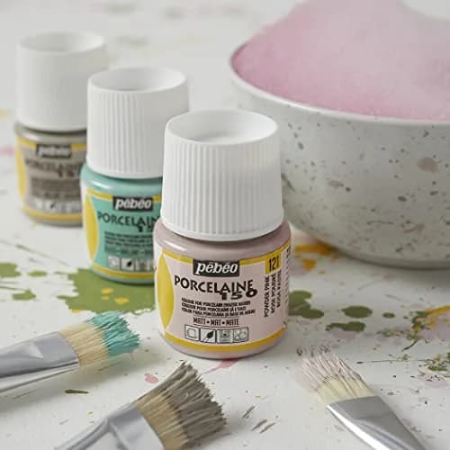 PEBEO Porcelaine 150 Ceramic Paint 45 ml Pewter | Water-Based High-Gloss Colors for Porcelain thumbnail 2