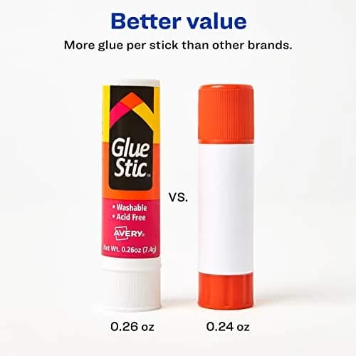 Avery Bonding Adhesives Glue Stick 0.26 Oz. | Washable, Permanent, Acid-Free for Crafts & School Projects thumbnail 8