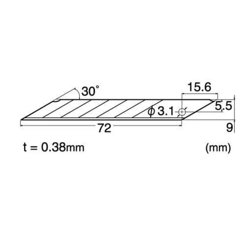 NT Cutter 9mm Snap-Off Precision Blades, 30 Degree, 10 Blades/Pack | Carbon Steel, Made in Japan thumbnail 3