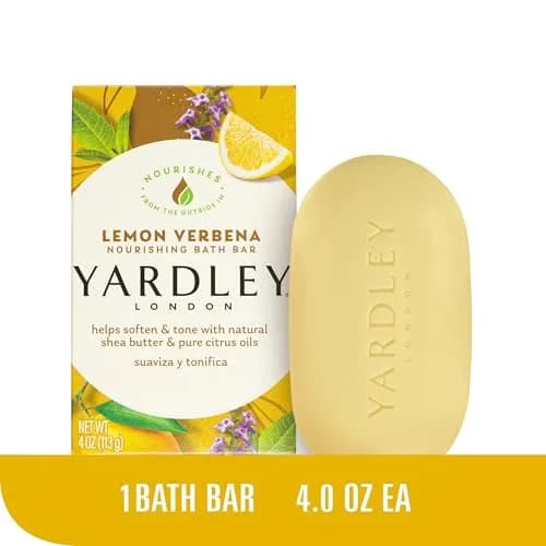 Yardley Lemon Verbena Moisturizing Bath Bar 4.25oz | Natural Shea & Citrus Oils for Soft, Invigorated Skin thumbnail 2