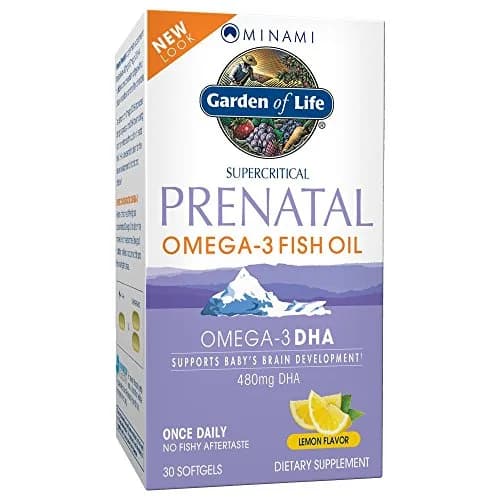 Garden of Life Minami Prenatal DHA Omega-3 Fish Oil 640mg DHA & 104mg EPA Lemon Flavored 30ct | Supports Baby's Brain Development & Maternal Health thumbnail 1