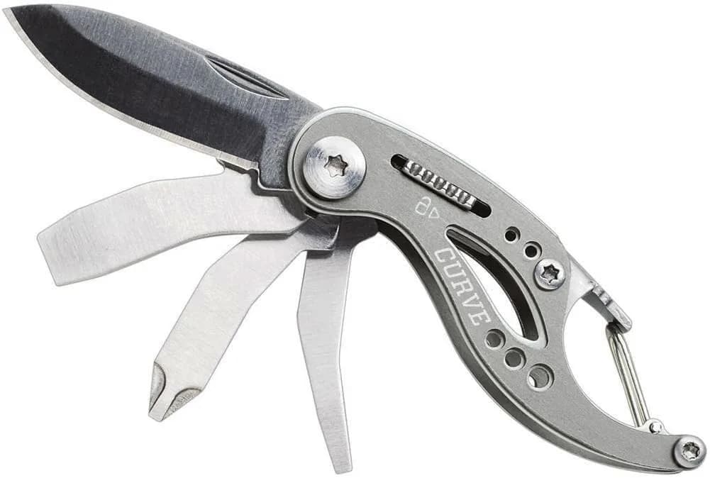 Gerber Curve 6-in-1 Keychain Multitool with Screwdriver & Bottle Opener | 5.1 cm (2 in) Blade - main product image