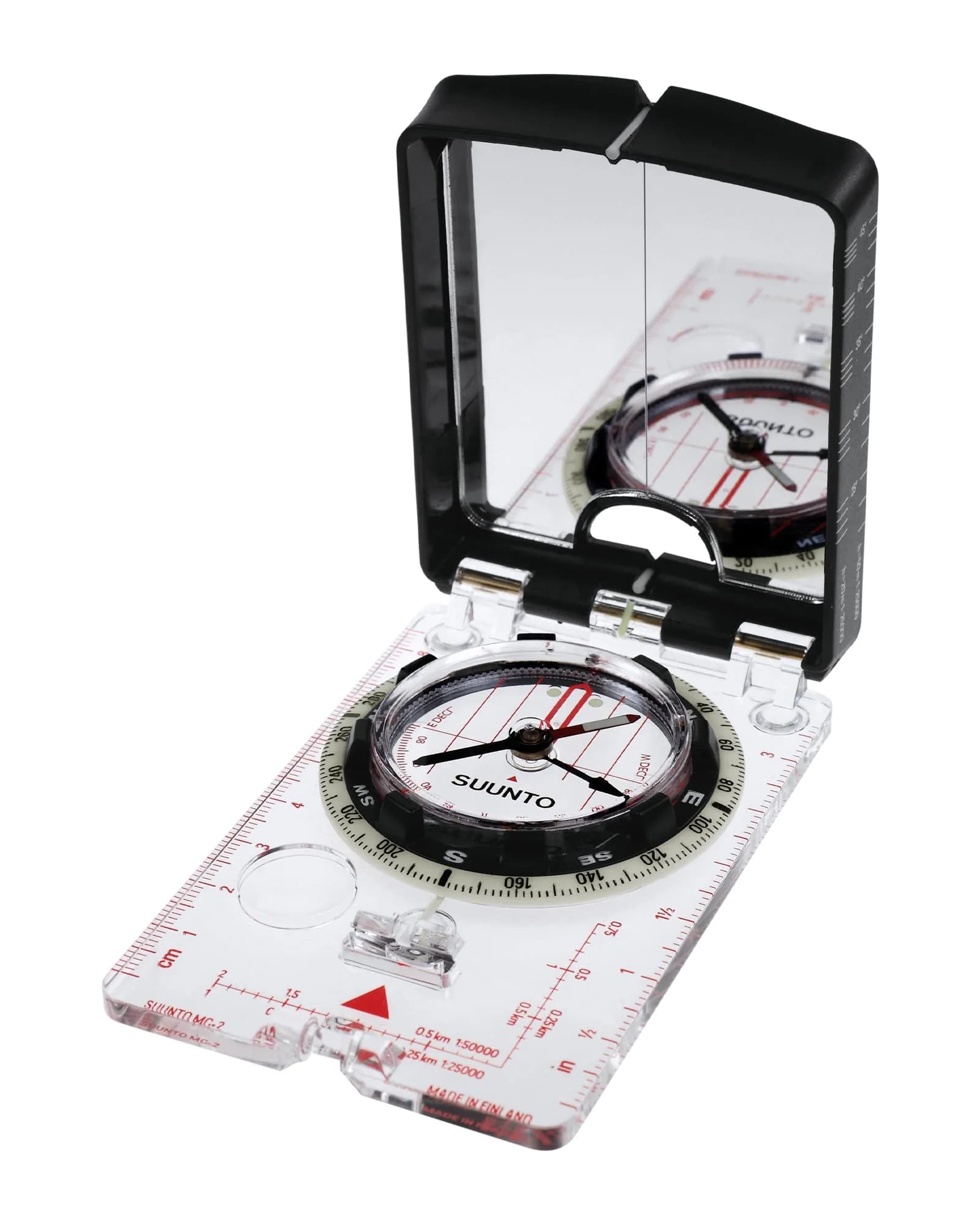 Suunto MC-2 NH USGS Compass | Global Use Mirror Sighting Compass — White