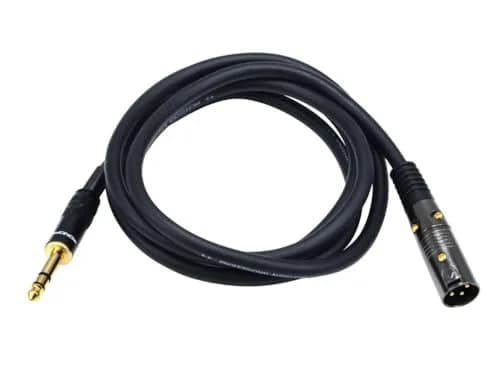 Monoprice Premier Series XLR Male to 1/4-Inch TRS Male Cable - Gold Plated, 1.83m (6 Feet), Black | High Fidelity Balanced Audio thumbnail 1