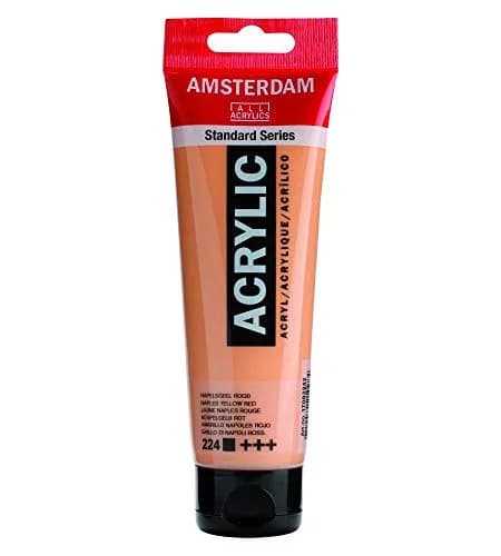 Amsterdam Standard Series Acrylic Paint Tube 120ml (4.05 Fl Oz) Naples Yellow Red | Professional Grade Lightfast Color thumbnail 2