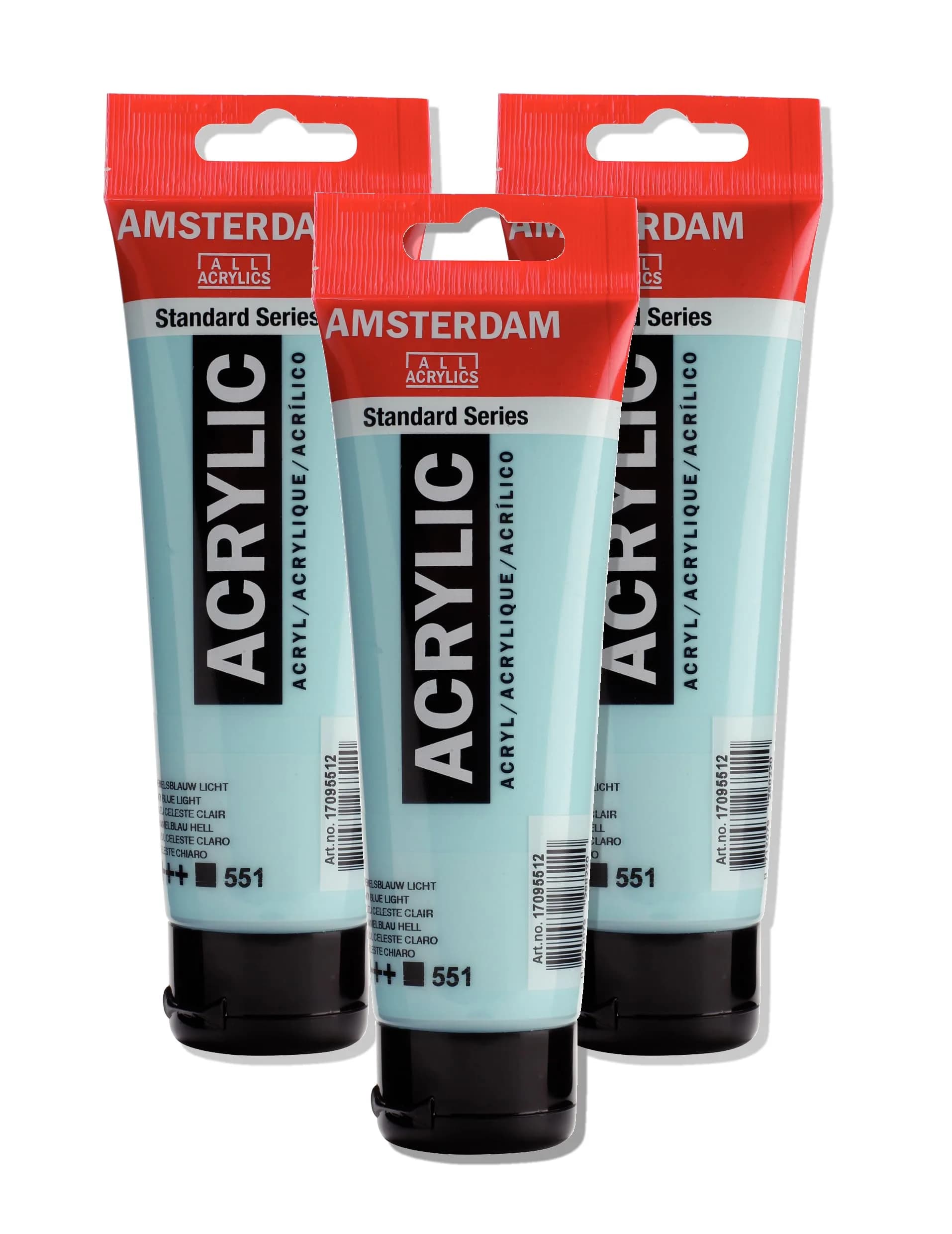Amsterdam Standard Series Acrylic Paint Tube, Turquoise Blue 522, 120ml (4.05 Fl Oz) | Professional Grade, Fast-Drying, Multi-Surface — Sky Blue Light