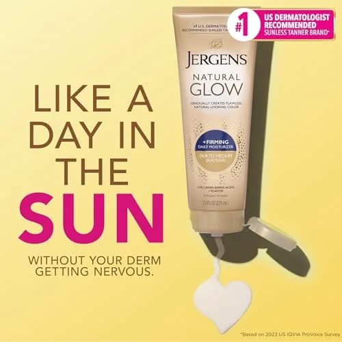 Jergens Natural Glow +Firming Body Lotion 222ml (7.5 Fl Oz) | Gradual Tan & Cellulite Reduction thumbnail 2