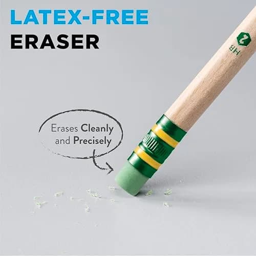 Ticonderoga Envirostik Wood-Cased Pencils #2 HB Soft Natural 12 Count | Smooth Writing & Clean Corrections thumbnail 5