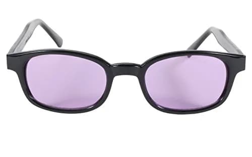 Pacific Coast Original KD's Biker Sunglasses Black Frame/Purple Lens | Wrap-Around UV Protection thumbnail 3