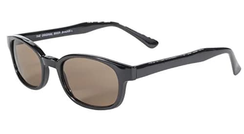 Pacific Coast Original KD's Biker Sunglasses (Black Frame/Dark Brown Lens) | Small Fit, UV & Polycarbonate Protection thumbnail 4