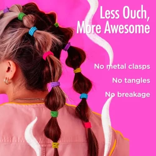 Goody Kids Ouchless Elastic Hair Ties 40 Count (Pack of 1) Assorted Colors | Pain-Free Hold for Fine to Medium Hair thumbnail 8