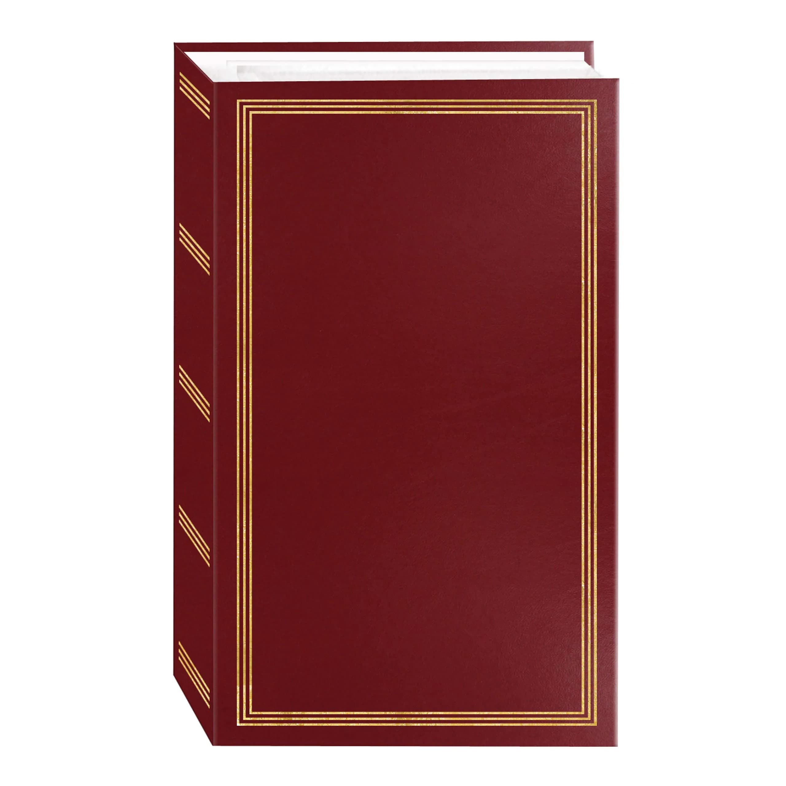 Pioneer Photo Albums STC-504 Navy Blue Photo Album, 504 Pockets 4"x6" | Archival, Refillable Bookshelf Design — Burgundy Red